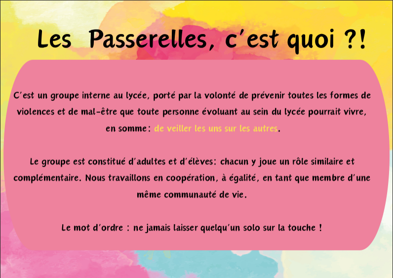 Projet passerelles